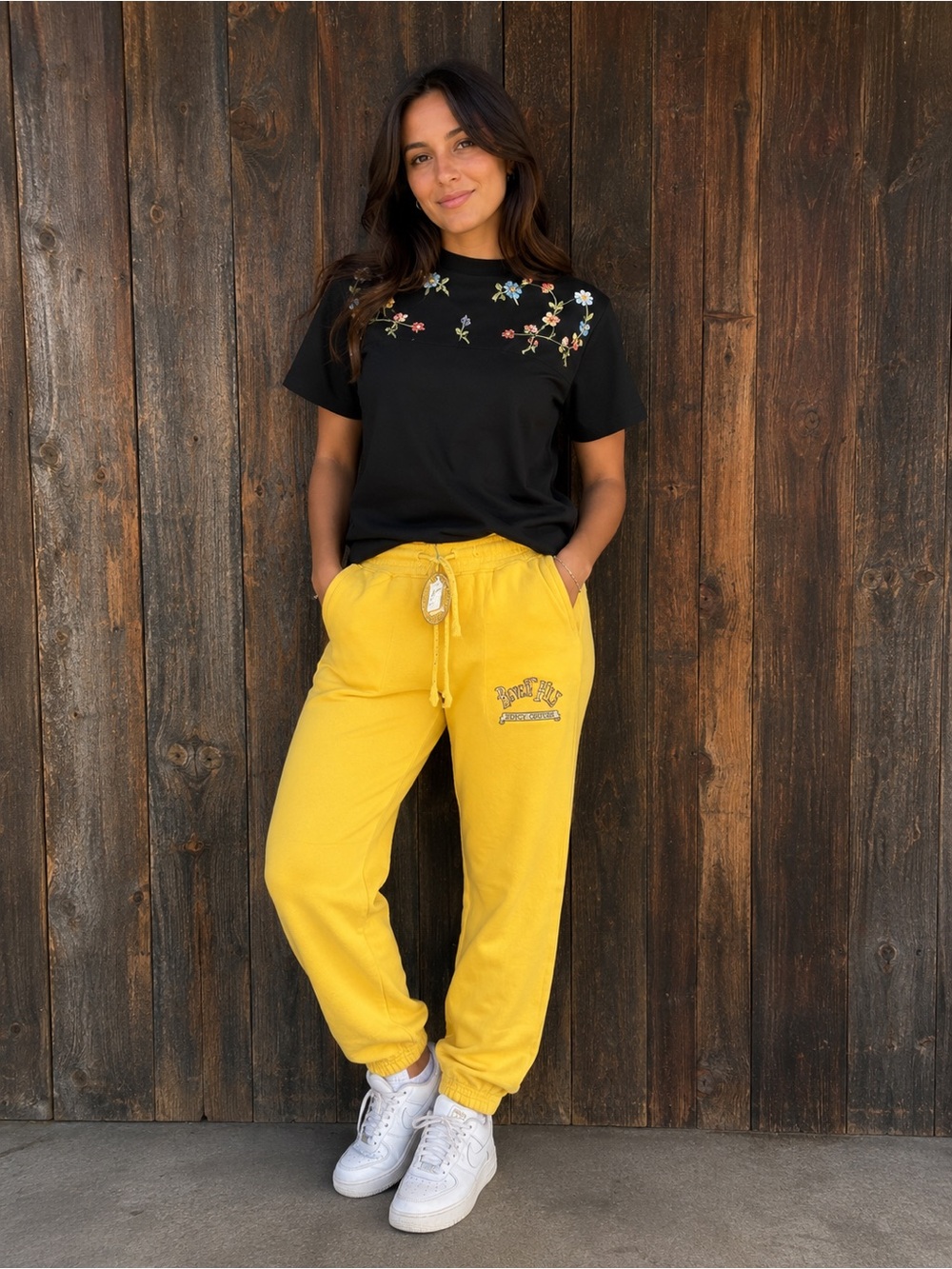 Born Fly Special Reserve Jogger Sweatpants Pale Yellow Size Small NWT Streetwear